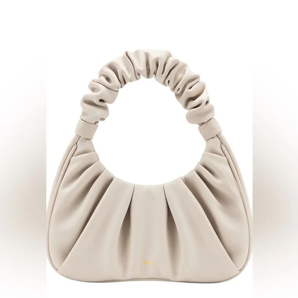JW PEI Gabbi Ruched Hobo Handbag - Ivory Ruched Handle